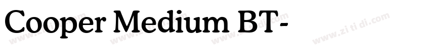Cooper Medium BT字体转换